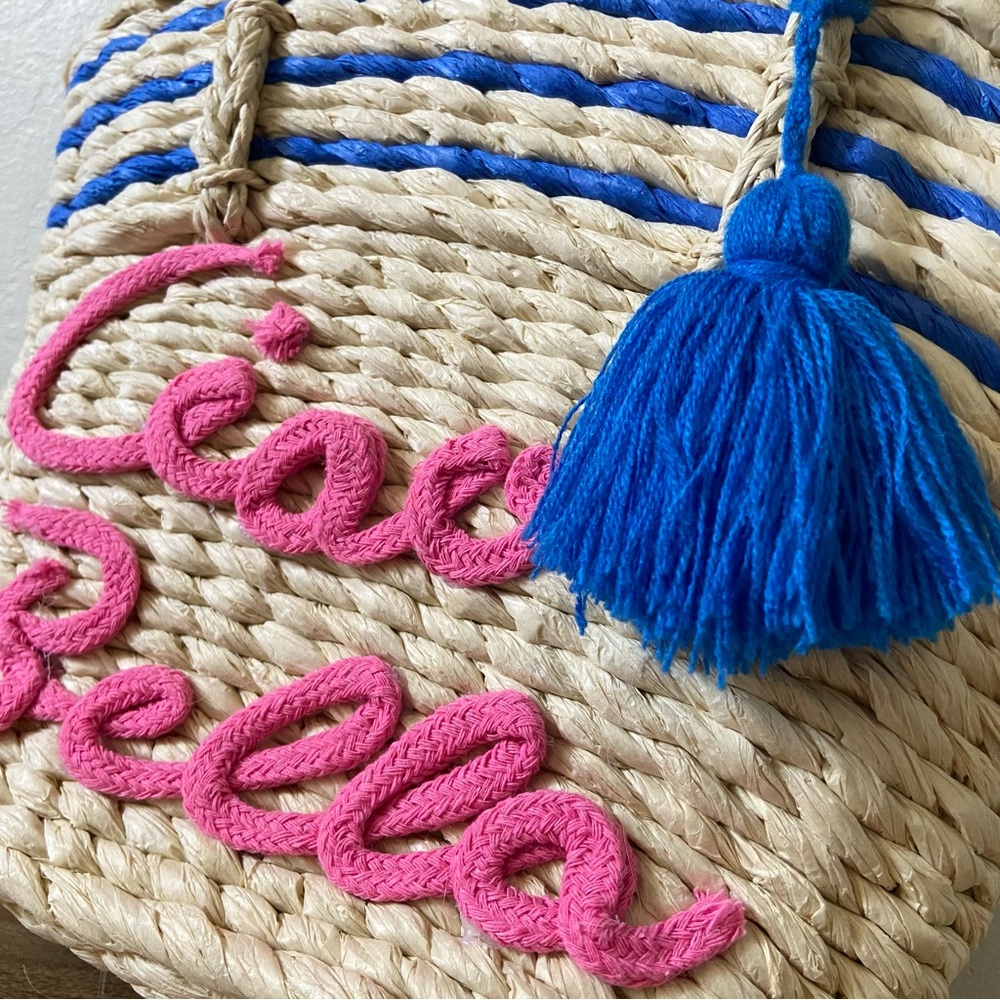 Straw Tote Basket Bag - Picture 6 of 8